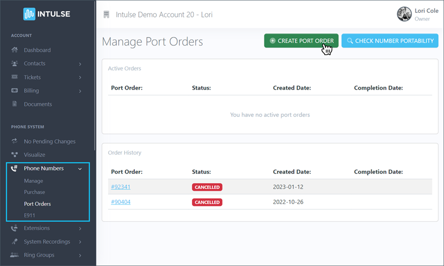 New Port Order